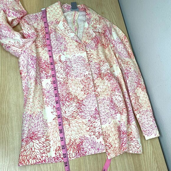 Sigrid Olsen 2 Piece Linen Blend Pantsuit Gold Red Button Up Size Medium 8 - Picture 11 of 16